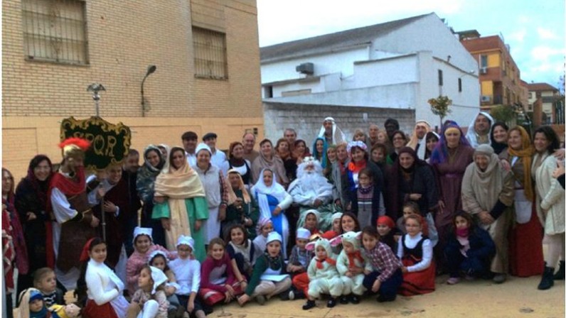 Belén viviente en la parroquia de Ntra. Sra. del Rocío de Dos Hermanas