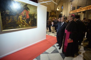 Inauguración de la exposición en la Catedral sobre la Misericordia