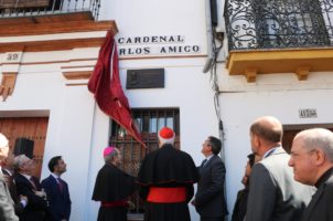 Rotulación de la calle dedicada al Cardenal Amigo