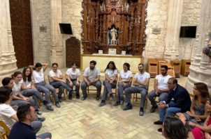 El rector de la Universidad de Sevilla visita las obras de restauración en la iglesia de Sta. María, en Estepa