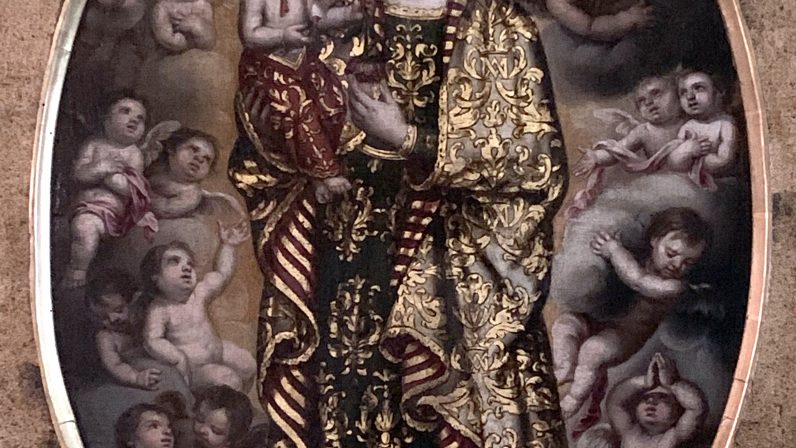 Pintura del Simpecado antiguo de la Virgen del Coral (Parroquia de San Ildefonso)